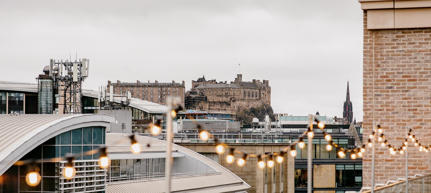 Lochrin Rooftop Bar, Edinburgh Castle View